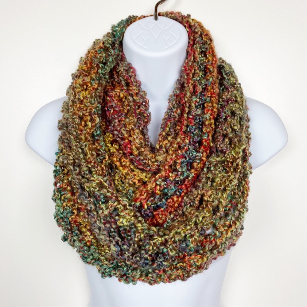 Handmade crocheted comfy infinity scarf